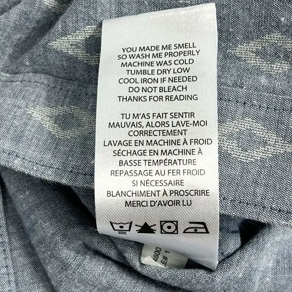 Travis Mathew Blue Gray Diamond Print Short Sleeve Button Down Shirt Men’s XL - Picture 8 of 8